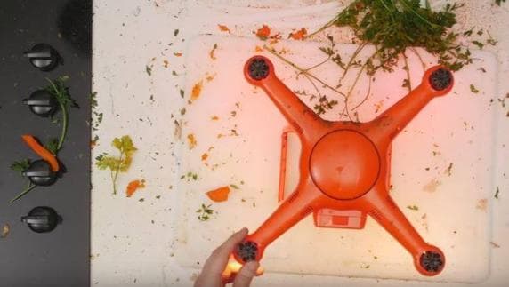 Cocinar con un drone