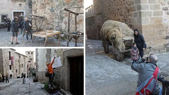 Turistas entre decorados de serie