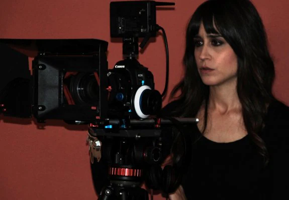 Yolanda Román durante el rodaje de la película 'Plantados'. :: hoy