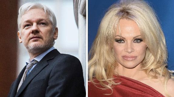 ¿Romance entre Julian Assange  y Pamela Anderson?