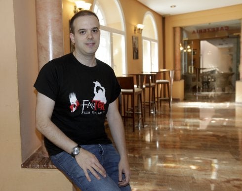 Pablo Carrero en el Gran Teatro donde se celebra el Festival. :: L. C.