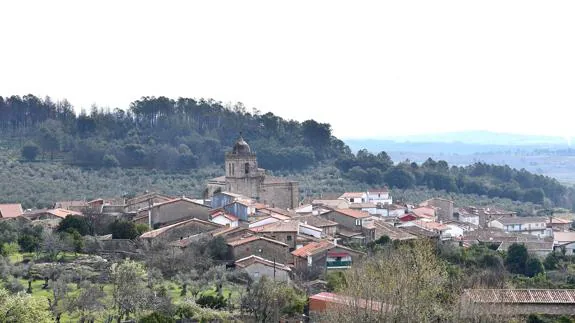 Vistas de la localidad de Acebo en la Sierra de Gata