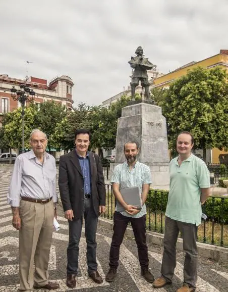 Juan Antón, Jesús Gumiel, Luis Pacheco y Rubén Galea, ayer:. PAKOPÍ