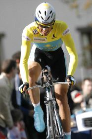 Contador en la crono. / REUTERS