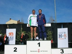 Miguel Ángel en un podio en Terrassa. ::                             CEDIDA