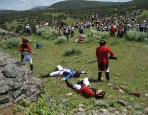 Escenificación de la batalla en la Ruta de los Ingleses. ::                             A. R.