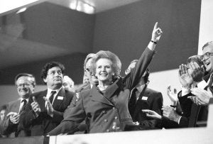 Margaret Thatcher
durante la
conferencia
de su partido
en octubre de
1989. ::
REUTERS