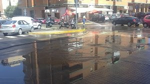 Un géiser en medio de Valdepasillas