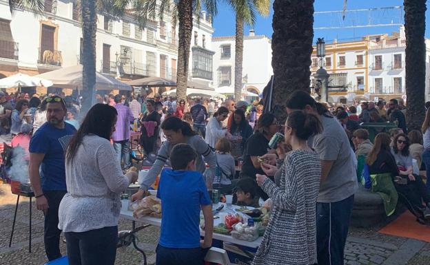 La Plaza Grande durante la Bacanal de la GRasa 