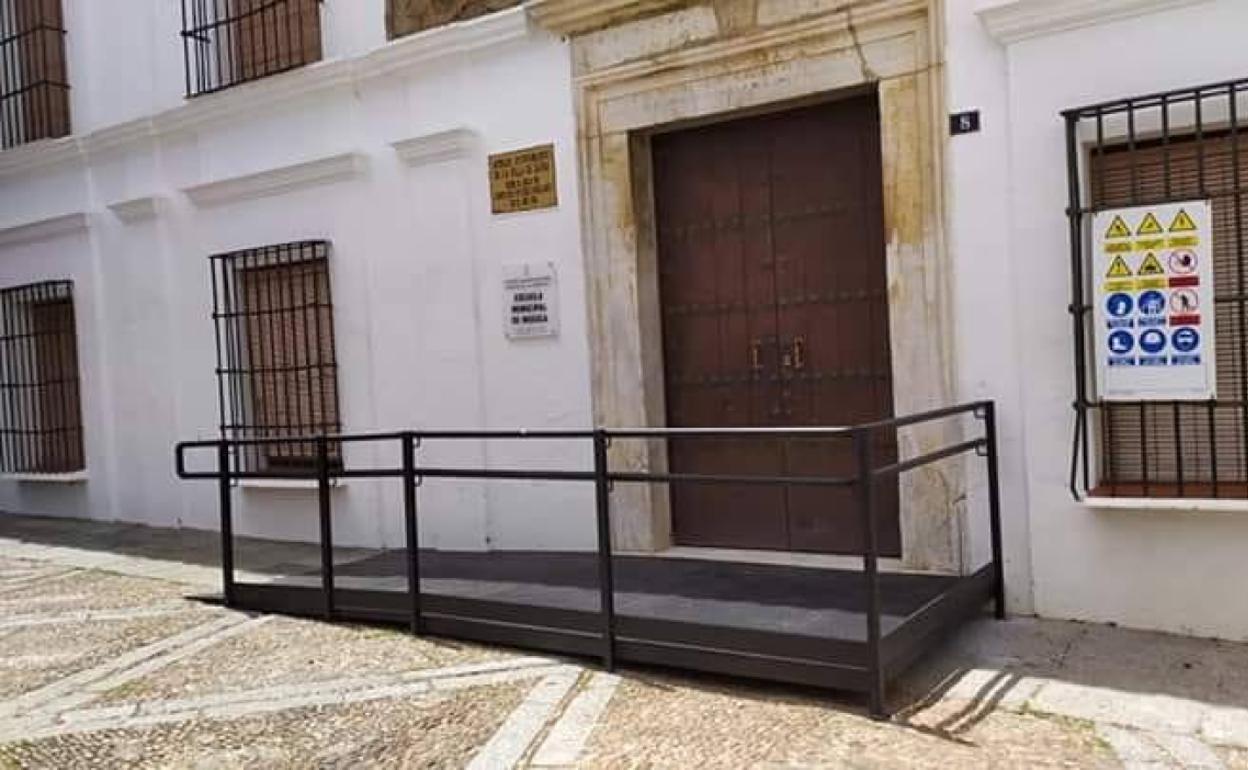 Rampa istalada en un primer momento 