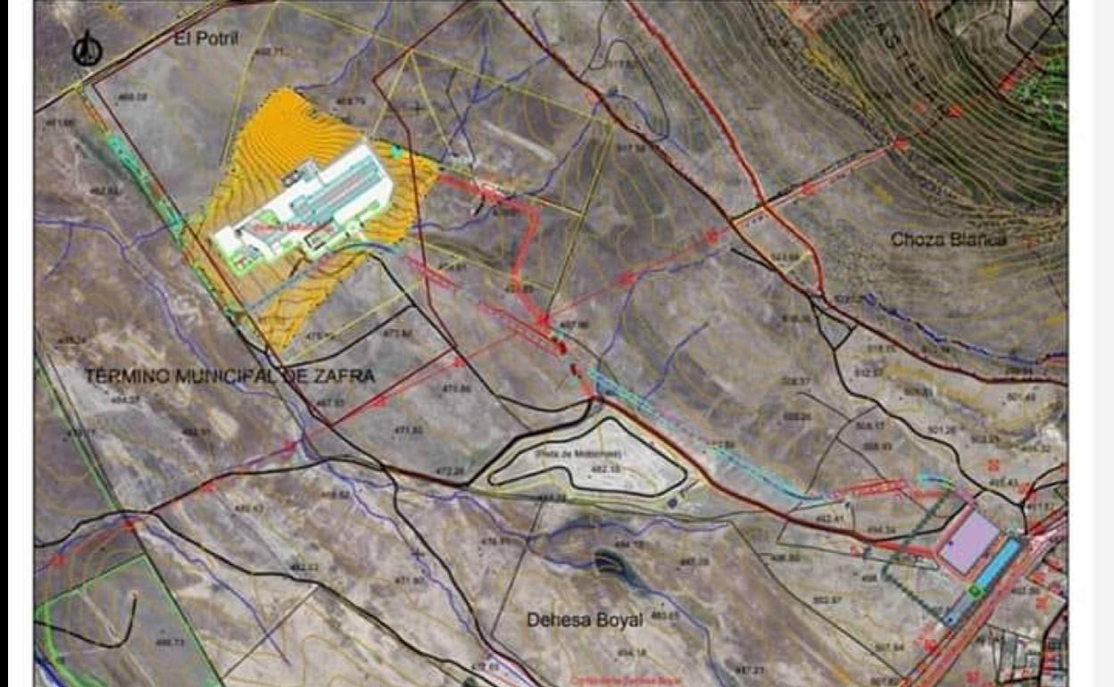 Plano de la zona donde se instalará el macromatadero 