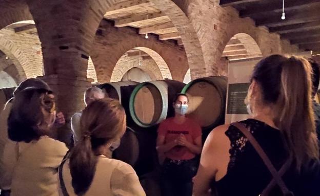 Los participantes en Bodegas Medina 
