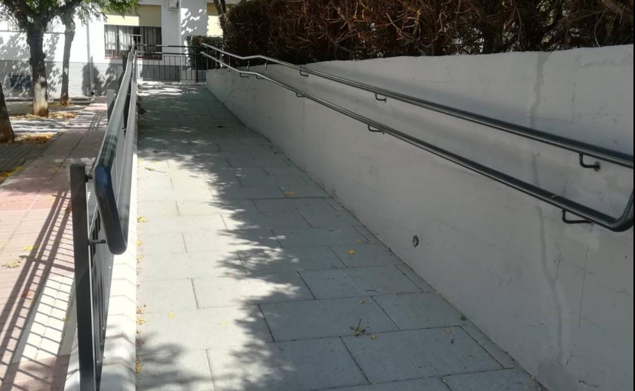 una de las obras de accesibilidad realizadas 