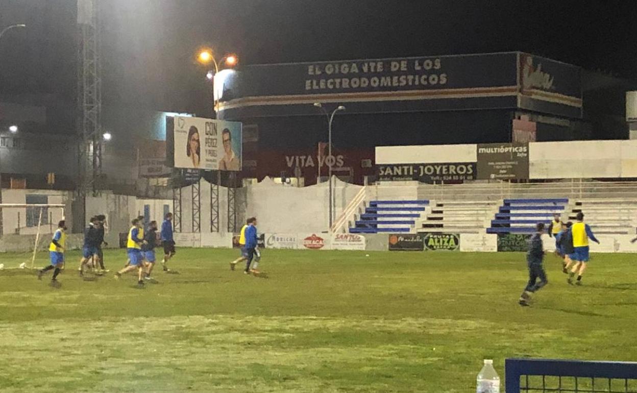 El equipo zafrense en uno de sus entrenamientos 