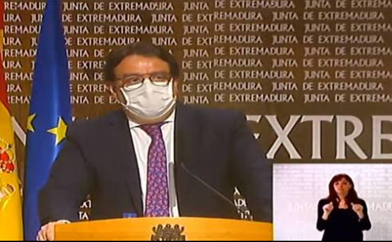 José Mª Vergeles durante la rueda de prensa que se hace vía telemática 