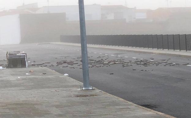 Estado en el que quedan las calles cercanas 