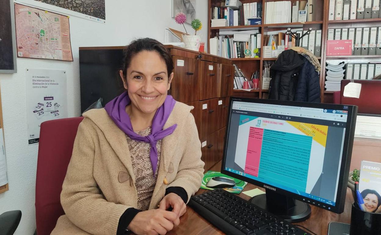 Rosa Monreal en la rpesentación de las actividades 