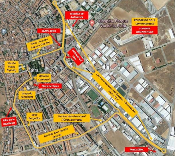 ;Mapa con el recorrido 