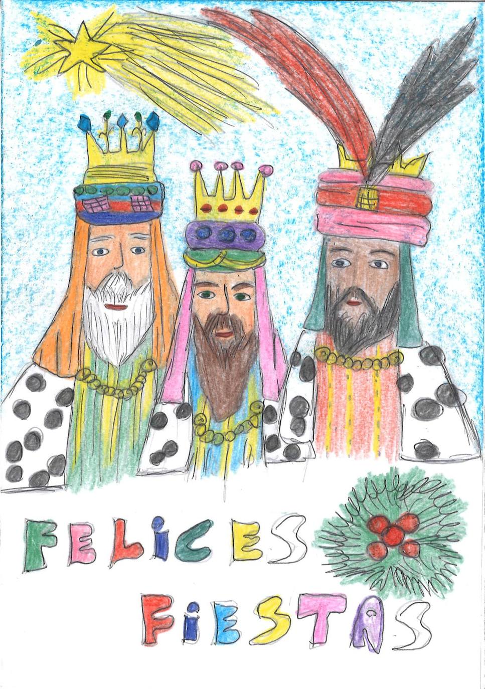 Dibujo que anunciará el cartel de la Cabalgata de Reyes 2023 