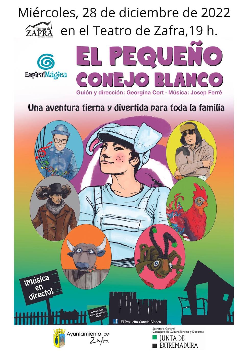 'El pequeño conejo blanco' una tierna y divertida aventura para toda la familia este miércoles en el Teatro de Zafra