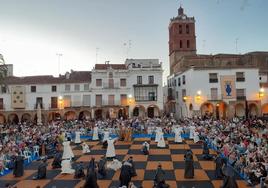 El Ajedrez Viviente en la Plaza Grande en 2022