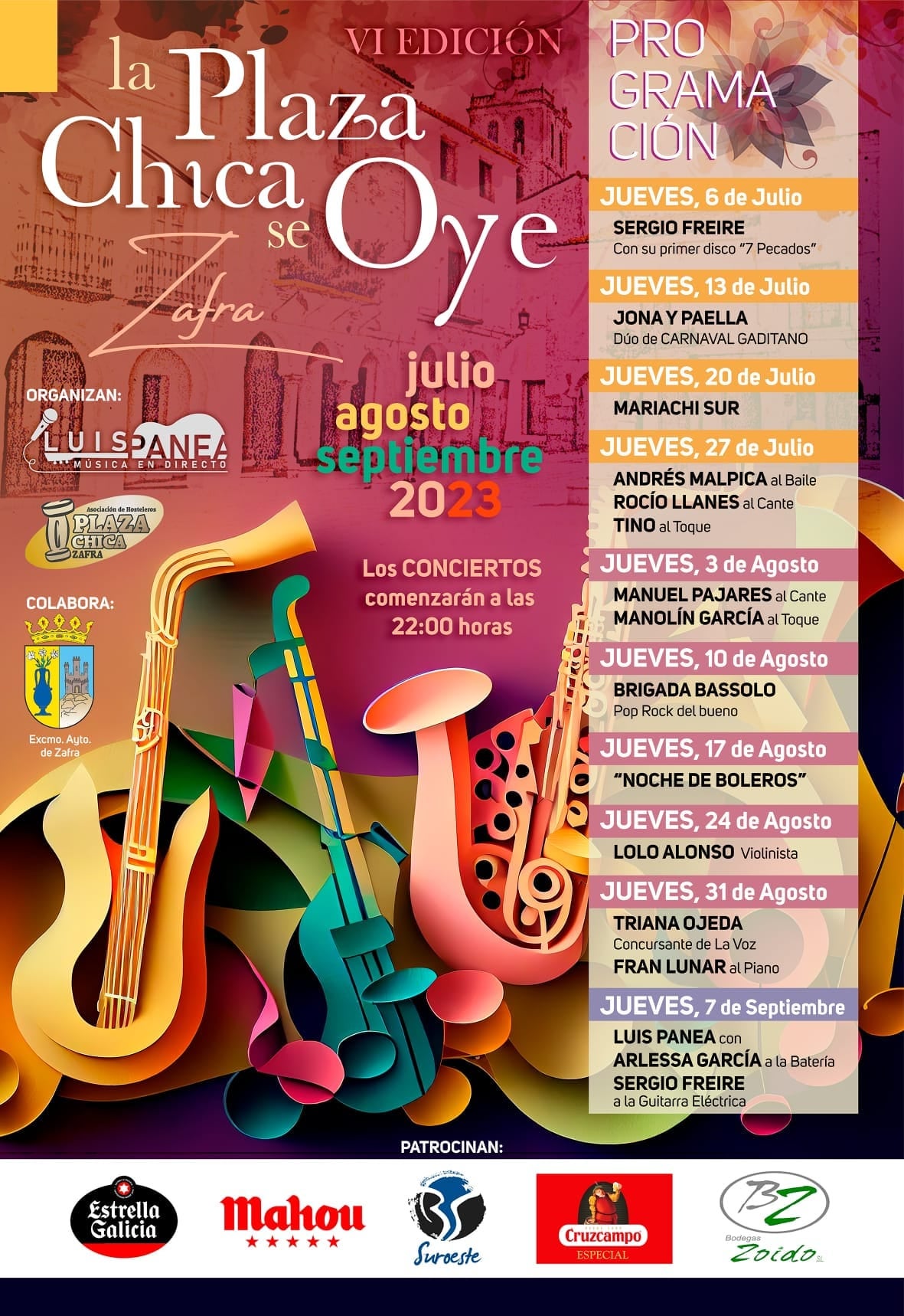 El festival 'La Plaza Chica se Oye' se desarrollará todos los jueves desde julio a septiembre