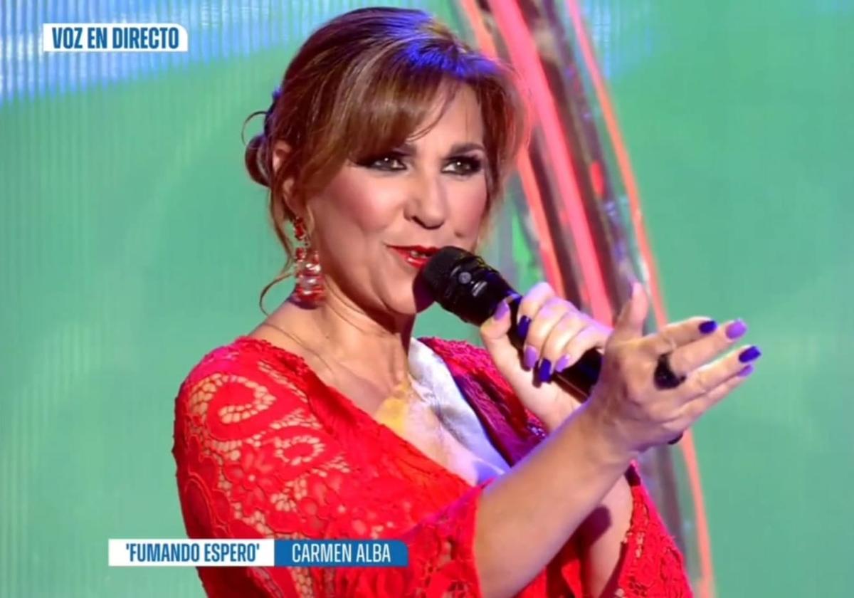 La artista zafrense durante su actuación