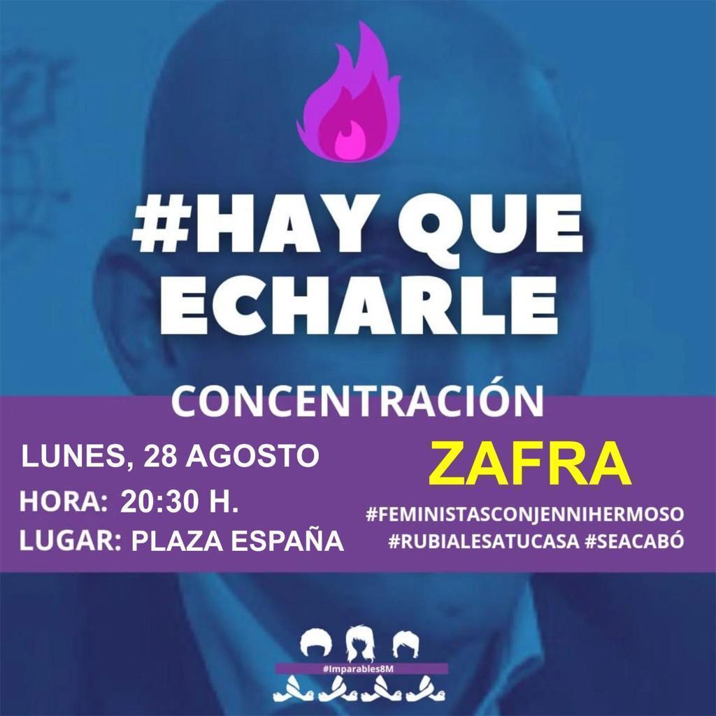 Zafra Violeta celebrará este lunes una concentración en apoyo a la jugadora Jenni Hermoso y sus compañeras