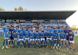 El equipo del CD Zafra el día de su presentación