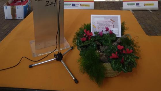 El alumnado de Agrojardinería y Composiciones Florales del instituto Suárez de Figueroa hicieron centros florales para la FIG