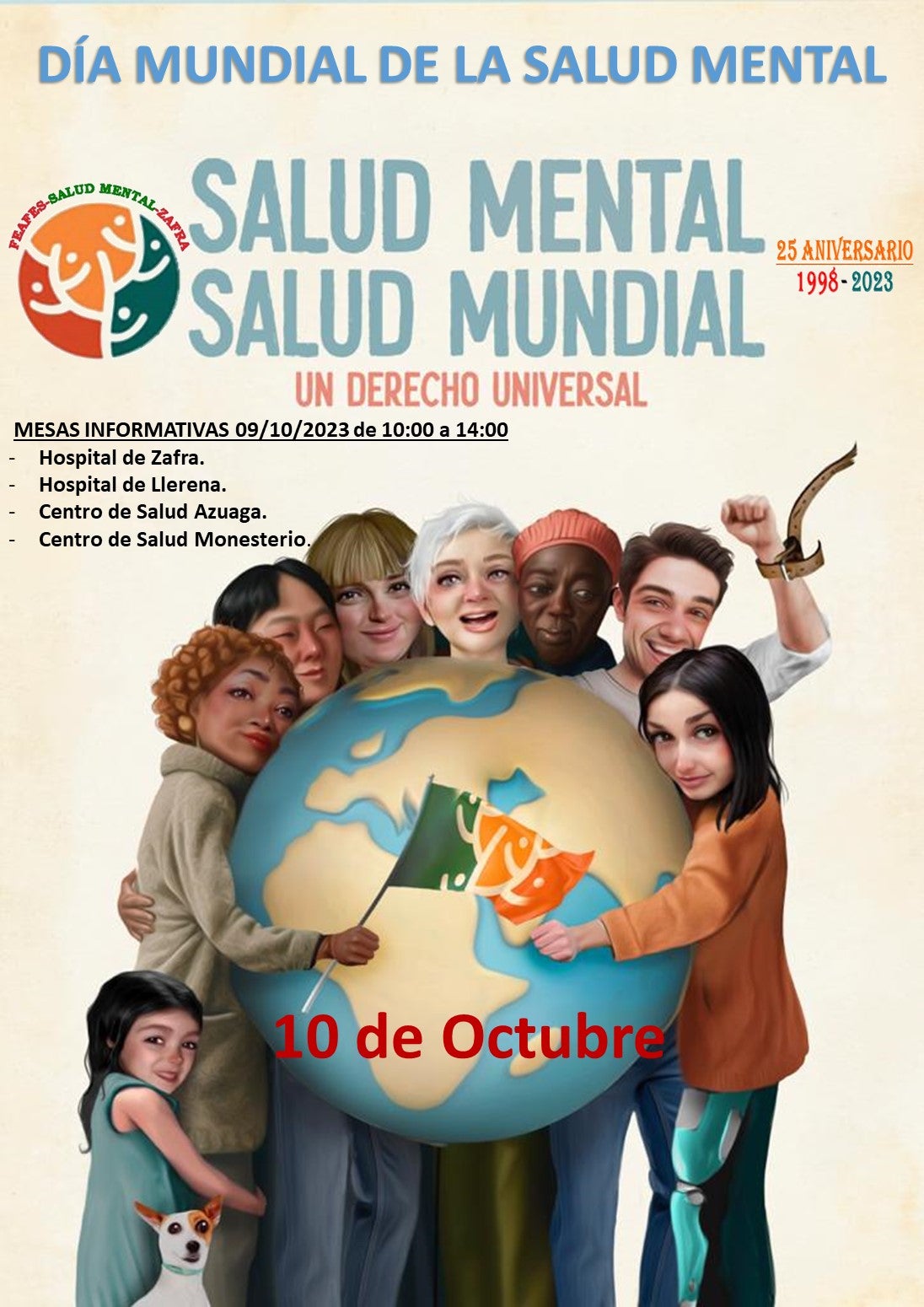 Feafes conmemora el Día Mundial de la Salud Mental ofreciendo información