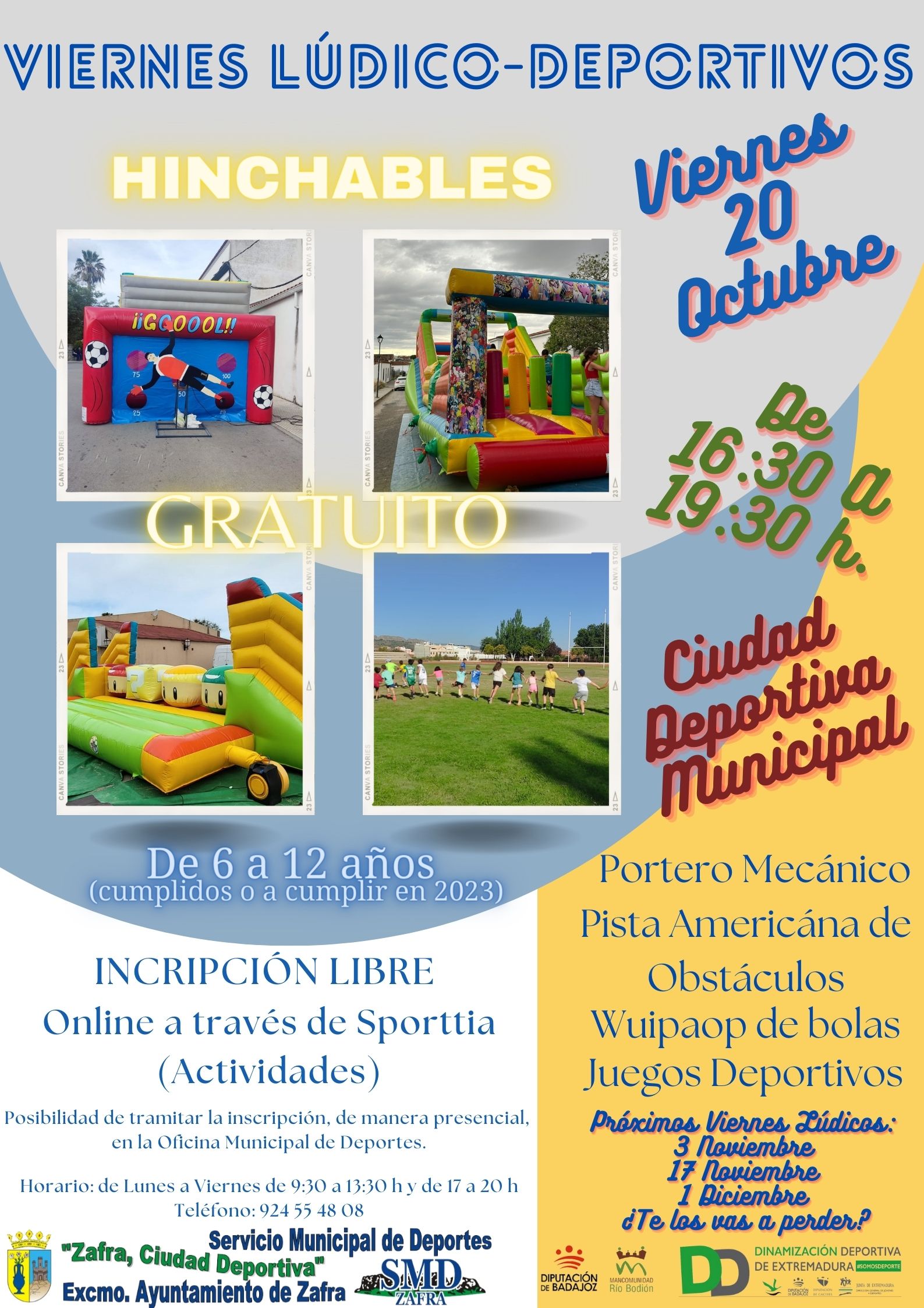 El Servicio Municipal de Deportes propone cuatro 'Viernes Lúdico-Deportivos'
