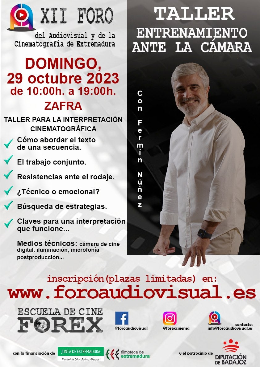 El Foro del Audiovisual ofrece un taller de entrenamiento ante la cámara