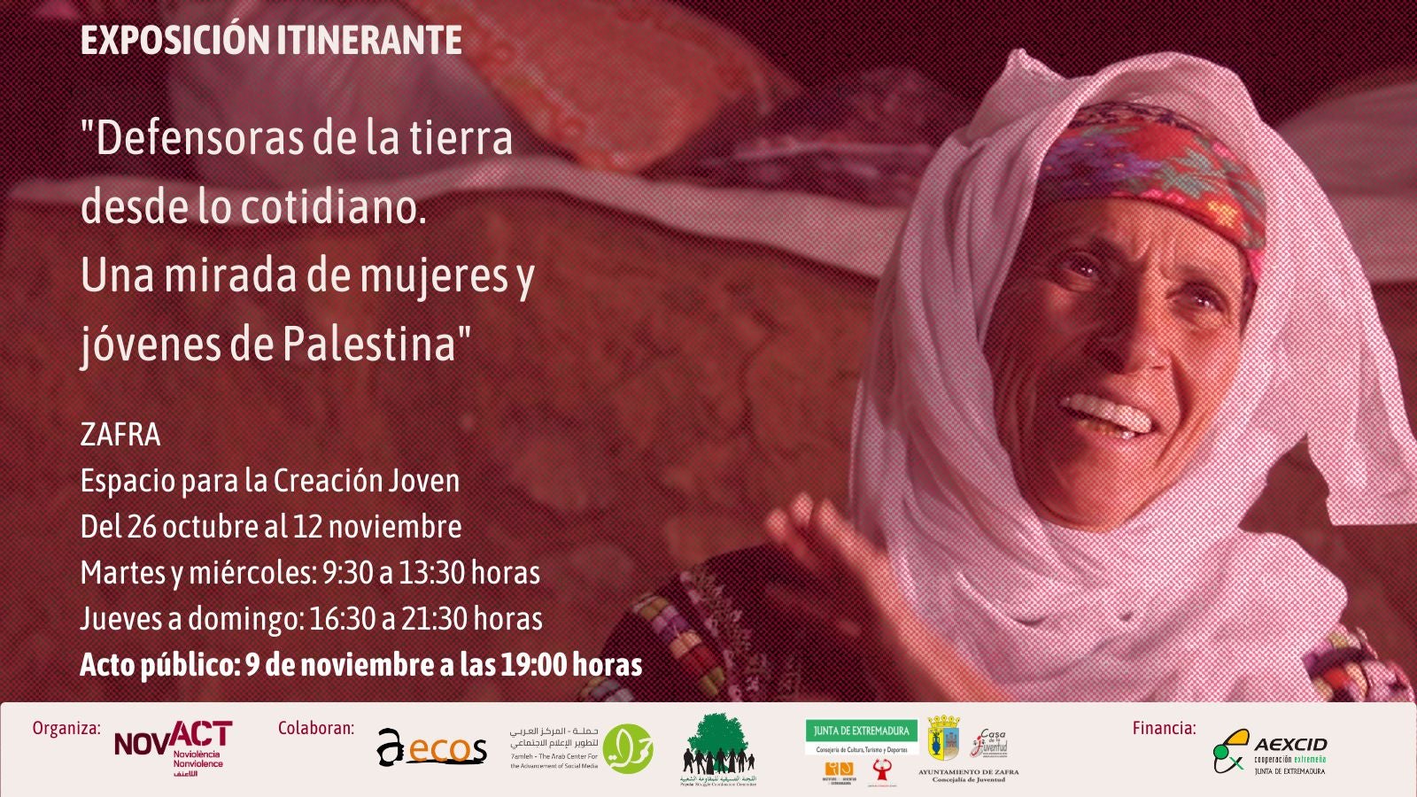 Una exposición en el Espacio de Creación Joven muestra la defensa de la tierra de mujeres y jóvenes palestinos