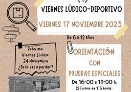 Cartel de la actividad