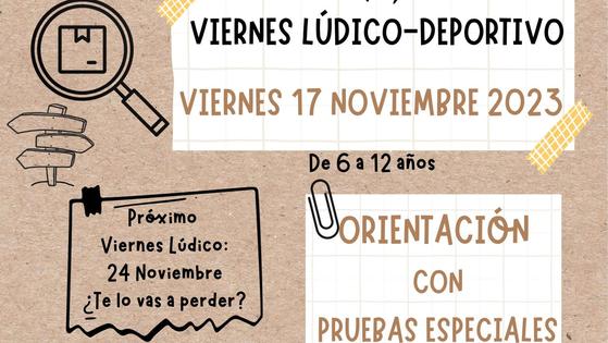 El tercer Viernes Lúdico-Deportivo estará dedicado a la orientación en la Ciudad Deportiva