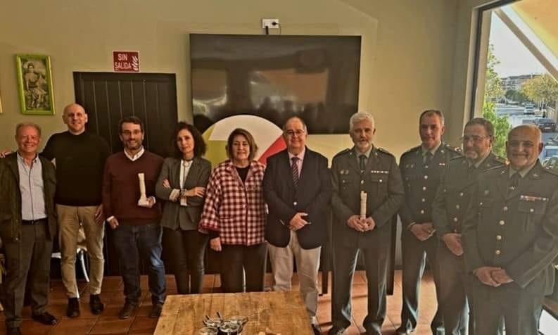 Los partcipantes en el homenaje