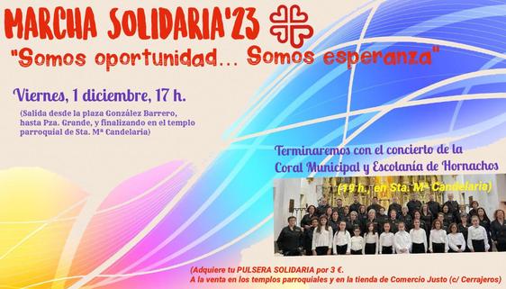 Cáritas vuelve a convocar su marcha solidaria para este viernes por la tarde