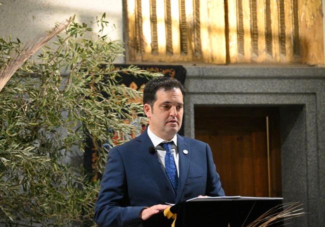 Antono suárez durante su Pregón