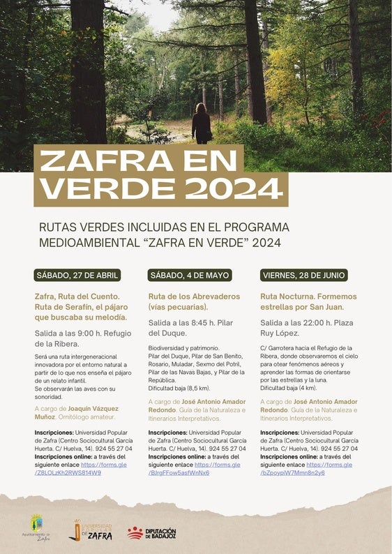 El programa medioambiental 'Zafra en Verde' vuelve con tres nuevas rutas