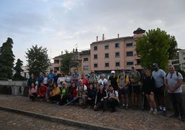 Los participantes de la ruta antes de la partida