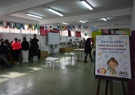 Zona de la feria en el colegio