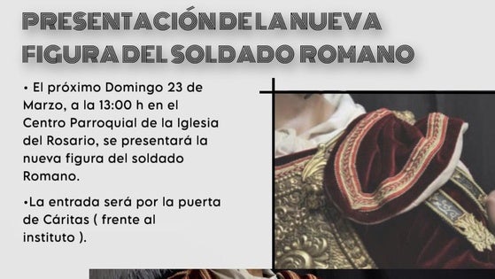 La cofradía del 'Amarrao' cuenta con una nueva figura en su paso: El soldado romano