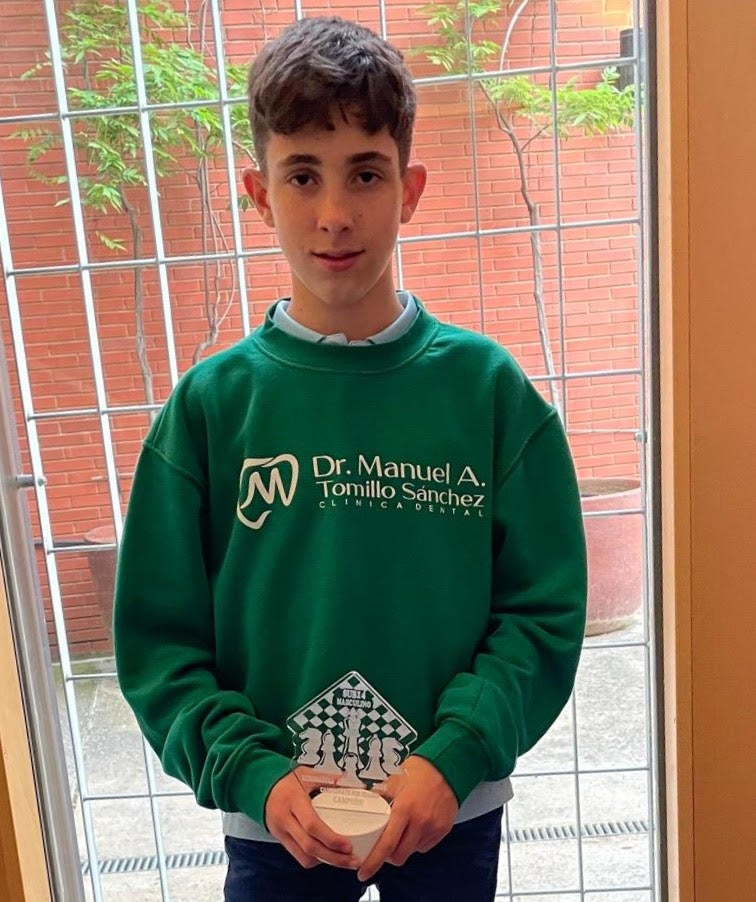 Gonzalo Hernández Delgado Campeón de Extremadura de ajedrez Sub 14