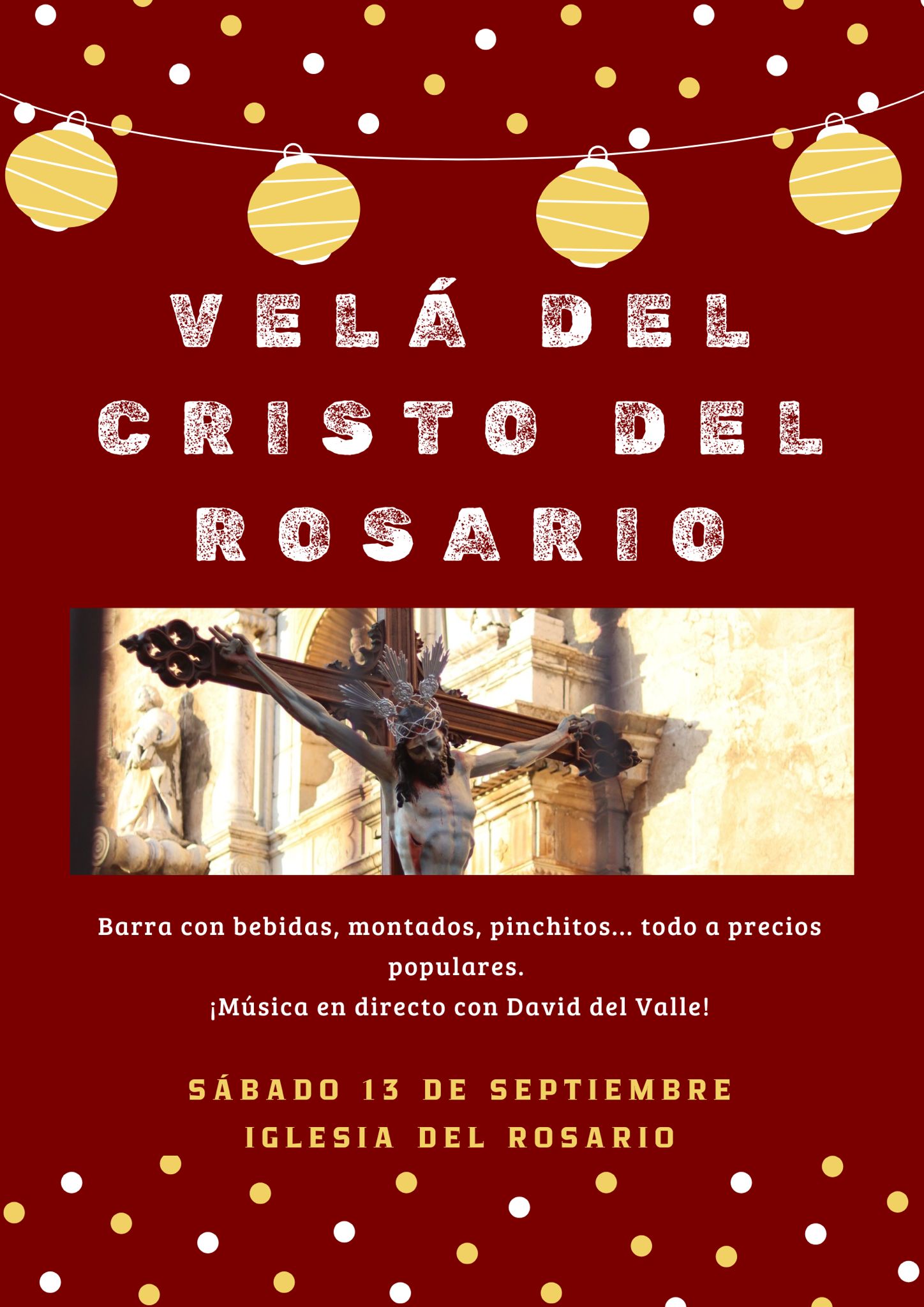 Recuperada la 'Velá del Cristo del Rosario' para recaudar fondos para el templo