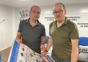 Javier Domingo Jaramillo y Ángel Becerra en la presentación