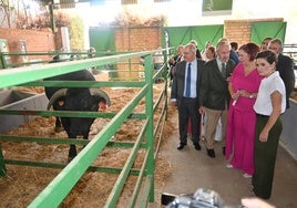 Visita de las autoridades por las naves ganaderas