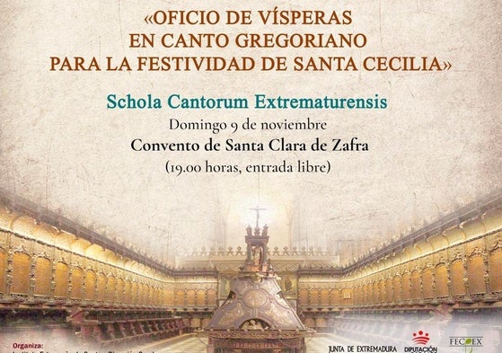 Schola Cantorum Extrematurensis actuará este domingo en la Iglesia de Santa Clara