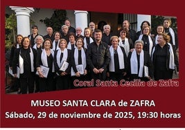 La Iglesia de Santa Clara acogerá el sábado el encuentro de corales