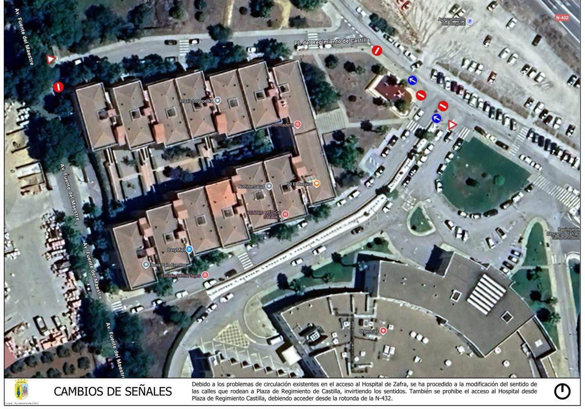 Plano con el cambio de circulación